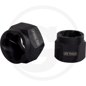 Ks tools spiraal-profiel-steekmoer, m13 - twist socket, super chroom-molybdeenstaal