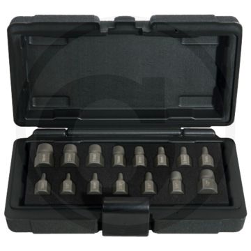 Ks tools Spiralschraubensatz, 15-teilig - extra kurze Ausführung mit Sechskantantrieb 13mm