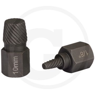 Ks tools uitdraaier, 3 mm - extra korte uitvoering met 6-kant aandrijving