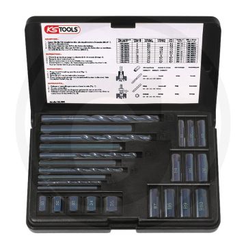Ks tools schroefdraad-uitdraaiset 25-delig voor m5-m16 bouten en schroeven