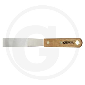 Ks tools plamuurmes, edelstaal, 25mm, met houten greep