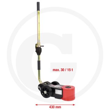 Ks tools lufthydraulischer wagenheber 30 t / 15 t - für fahrzeuge bis 30 t - kompakte bauart - Überlastschutz