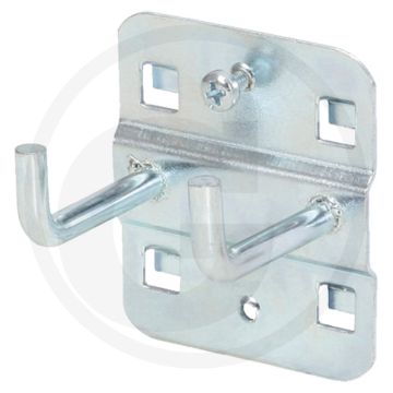 Ks tools dubbele gereedschaphaak met haaks geboge Ø 6 mm, 35 mm - verzinkt staal - 104x63x78 mm