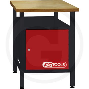 Ks tools werkbank +1 deur, 1200x600x850 mm - stabiele stahlblechkonstruktion, abschließbare tür, elektrostatisch pulverbeschichtet