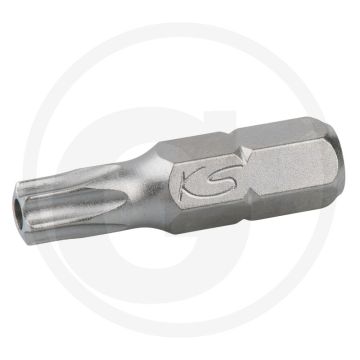 Ks tools 1/4" classic bit voor tx-schroeven met boring, 25mm, tb25 - torx mit stirnlochbohrung