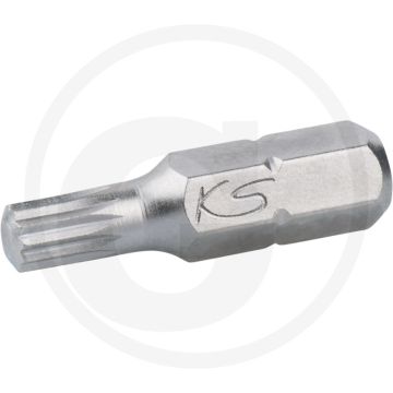 Ks tools 1/4" classic bit für vielzahnschrauben, 25mm, m4 - polytooth, 6.35x6.35x25mm