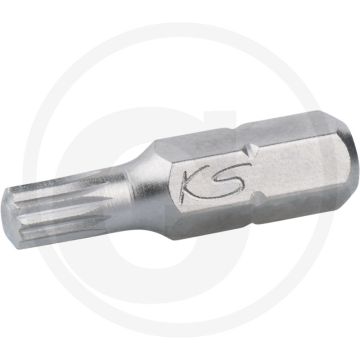 Ks tools 1/4" classic bit für vielzahnschrauben, 25mm, m8 - polyzahnprofil, vernickelt