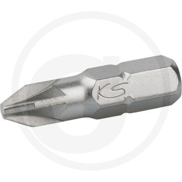 Ks tools 1/4" classic bit pz0, 25mm - acier spécial nickelé