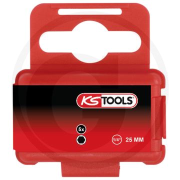 Ks tools 1/4" classic bit binnenzeskant, 25mm, 2mm - speciaal staal, vernikkeld