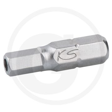 Ks tools 1/4" classic bit binnenzeskant met boring, 25mm, 5/16", vernikkeld - ideaal voor handwerk en industrie