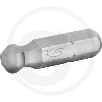 Ks tools 1/4" classic Sechskantbit, 25mm, Kugelkopf, 1/8" - Spezialstahl, vernickelt