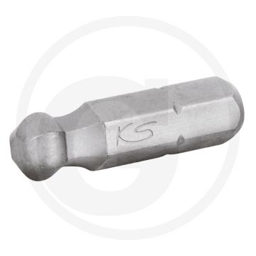 Ks tools 1/4" bit innensechskant, 25mm, kugelkopf, 3,5mm - vernickelt, din 3126, iso 1173