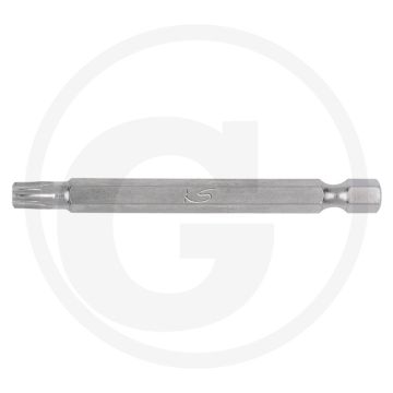 Ks tools 1/4" classic bit voor tx-schroeven met boring, 75mm, tb35 - buitenzeskantaandrijving, din 3126, iso 1173-e 6,3