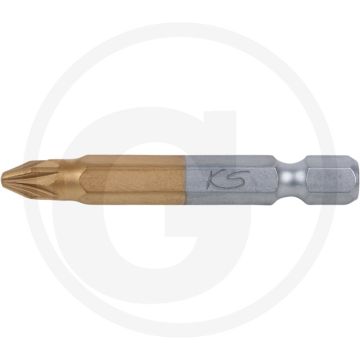 Ks tools Embout en étain 1/4", 50mm, pz2 - revêtement en titane, pour tournevis manuels et électriques