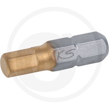 Ks tools Embout 1/4", douille hexagonale, 25mm, 3mm - titanium-nitriert, ideal für handwerk und industrie