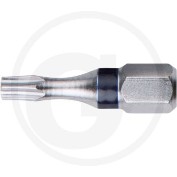 Ks tools 1/4" torsionpower bit tx, 25mm, met boring, 5 per pak - tb25 met torsiezone
