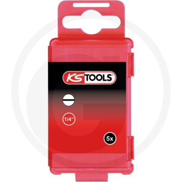 Ks tools 1/4" torsionpower bit, zaagsnede, 75mm, 3mm, 5 per pak - buitenzeskantaandrijving
