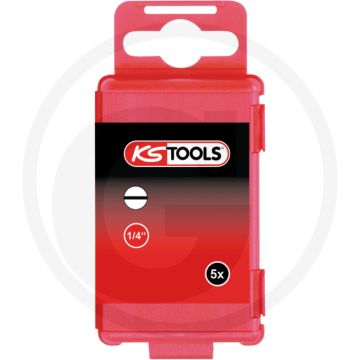 Ks tools 1/4" torsionpower bit, zaagsnede, 75mm, 4mm, 5 per pak - buitenzeskantaandrijving