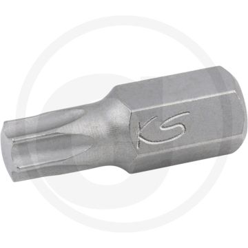 Ks tools 10mm classic bit for tx screws, l=30mm, t10 - torx, 10x10x30mm, s2 special steel