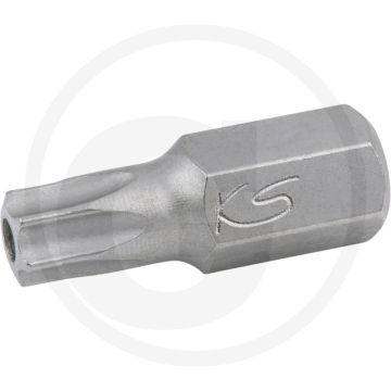 Ks tools 10mm classic bit voor tx-schroeven met boring, l=30mm, tb10 - tx-torx® met boring