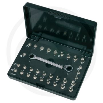 Jeu de micro-embouts Ks tools, 32 pièces avec gearplus® bit-ratschen-ringschlüssel