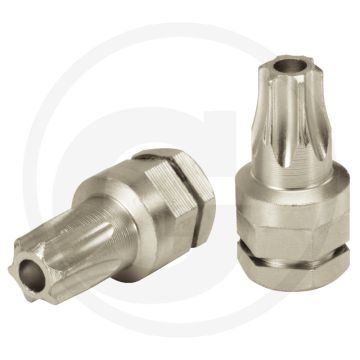 Ks tools micro bit voor tx-schroeven met boring, l=23mm, tb40 - tx-torx® met boring