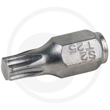 Ks tools 1/4" mini-bit für tx-schrauben t10, 18 mm - torx, flache bauform, vernickelt