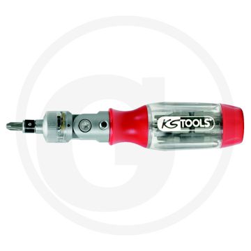 Ks tools 1/4" ratschen-bit-schroevendraaier, 190 mm - met 24-zähnen, ratschenfunktion, magnet & bitmagazin