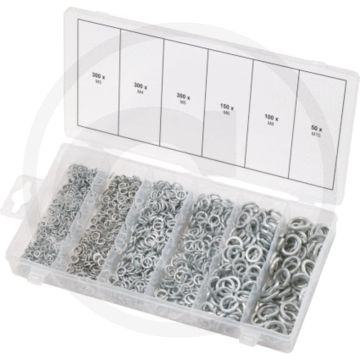 Ks tools assortiment veerringen, 1200-dlg. volgens din 127, m3-m10, in kunststofkoffer