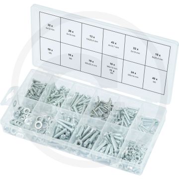 Ks tools assortiment buiten en binnen-veerringen, 387-dlg. nach din 7985/126/555/7981/7982