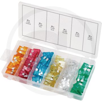 Ks tools assortiment automotive zekeringen, 120-dlg. nach iso 8820-3