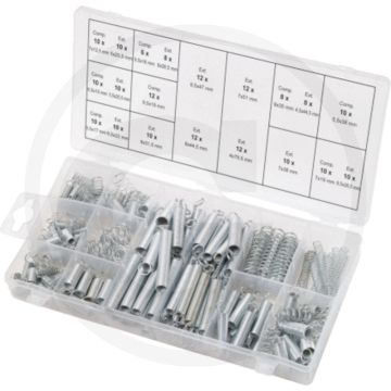 Ks tools assortiment veren, 200-dlg. - 200 stuks, druck- en zugfedern - kunststoffkoffer