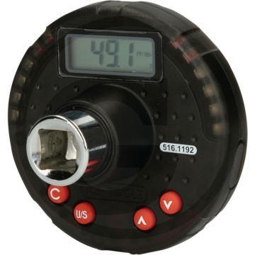 Ks tools 1/2" digitaler drehmomentadapter mit winkelmesser - drehmomentpräzision ± 3% - 5 einheiten - inkl. batterien & koffer