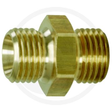 Ks tools messing-verloopnippel, 21x24 mm - körper aus messing