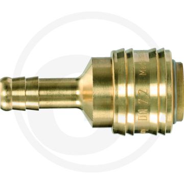Ks tools messing-insteekkoppeling met slangtule, 14x26 mm - met walzenverriegelung