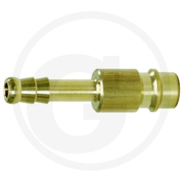 Ks tools messing-insteekkoppeling met slangtule, 10x10 mm - messing - Ø 9mm - 20g