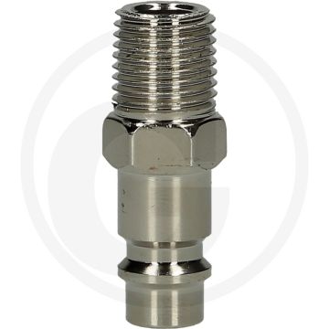 Ks tools metall-stecknippel, 1/4"ag, europa - staal, vernikkeld, 7,75 mm nennweite
