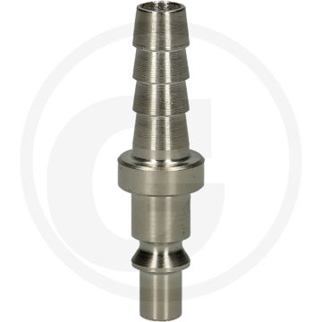 Ks tools metall-stecknippel mit schlauchtülle, Ø 10mm, 58,5 - stahl, vernickelt, für druckluftschläuche 10mm