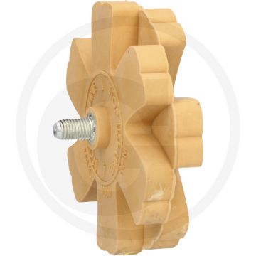 Ks tools gummi-radierteller mit lamellen - entfernen von aufklebern und farbresten - 91x36x90mm
