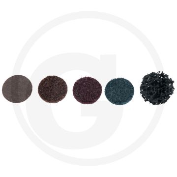 Ks tools ks tools schuurpads, Ø 26,7mm, zwart, 10 per pak strip rad - voor het gladmaken en breken van kanten - 26,7mm doorsnee