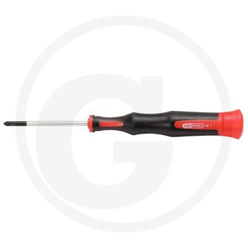Ks tools esd precisie-schroevendraaier ph0x1,6mm - ergonomisch gevormd, gehard chroom-vanadium - 143x20x20mm