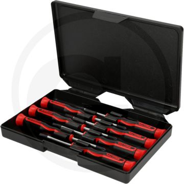 Ks tools esd-precisie mechanische schroevendraaier 7-delig - ergonomisch gevormd, gehard, verchroomd - 143x35x200mm