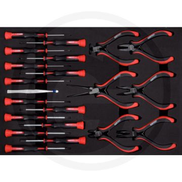 Ks tools esd elektronik set, 21-teilig mit feinmechanik-schraubendrehern und pinzette
