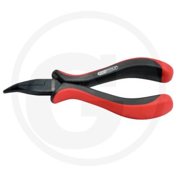Ks tools feinmechanik-flachrundzange-gebogen, 130 mm - 45° gebogen, induktiv gehärtete präzisionsschneiden