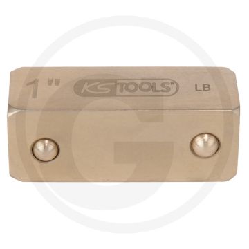 Ks tools Verbindungsvierkant aus Bronze 1" - funkenfrei, korrosionsbeständig, 325g
