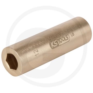 Ks tools bronze stecknuss 1/2" 16mm 6-kant lang - vonkvrij, explosiebestendig