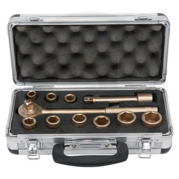 Ks tools bronze steckschlüssel-satz 1/2" 23-tlg. - vonkvrij, explosionsgeschützt, korrosionsbeständig