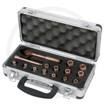 Ks tools beryllium steckschlüssel-satz 1/4" 16-tl. - vonkvrij, explosiebestendig, corrosiebestendig