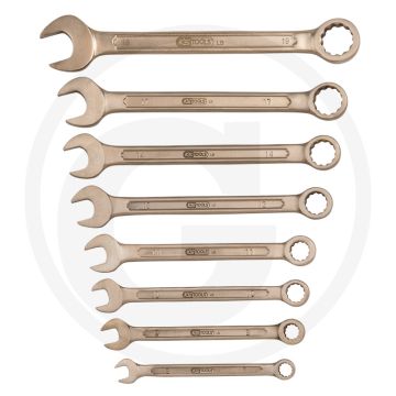 Ks tools bronze ringmaulschlüssel-satz, 10-32 mm 12-teilig - flanktraction-profil, 15° abgewinkelt