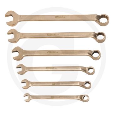 Ks tools bronze ringmaulschlüssel-satz gekröpft, 10-teilig - vonkvrij, korrosiebestendig, 70° gekröpft
